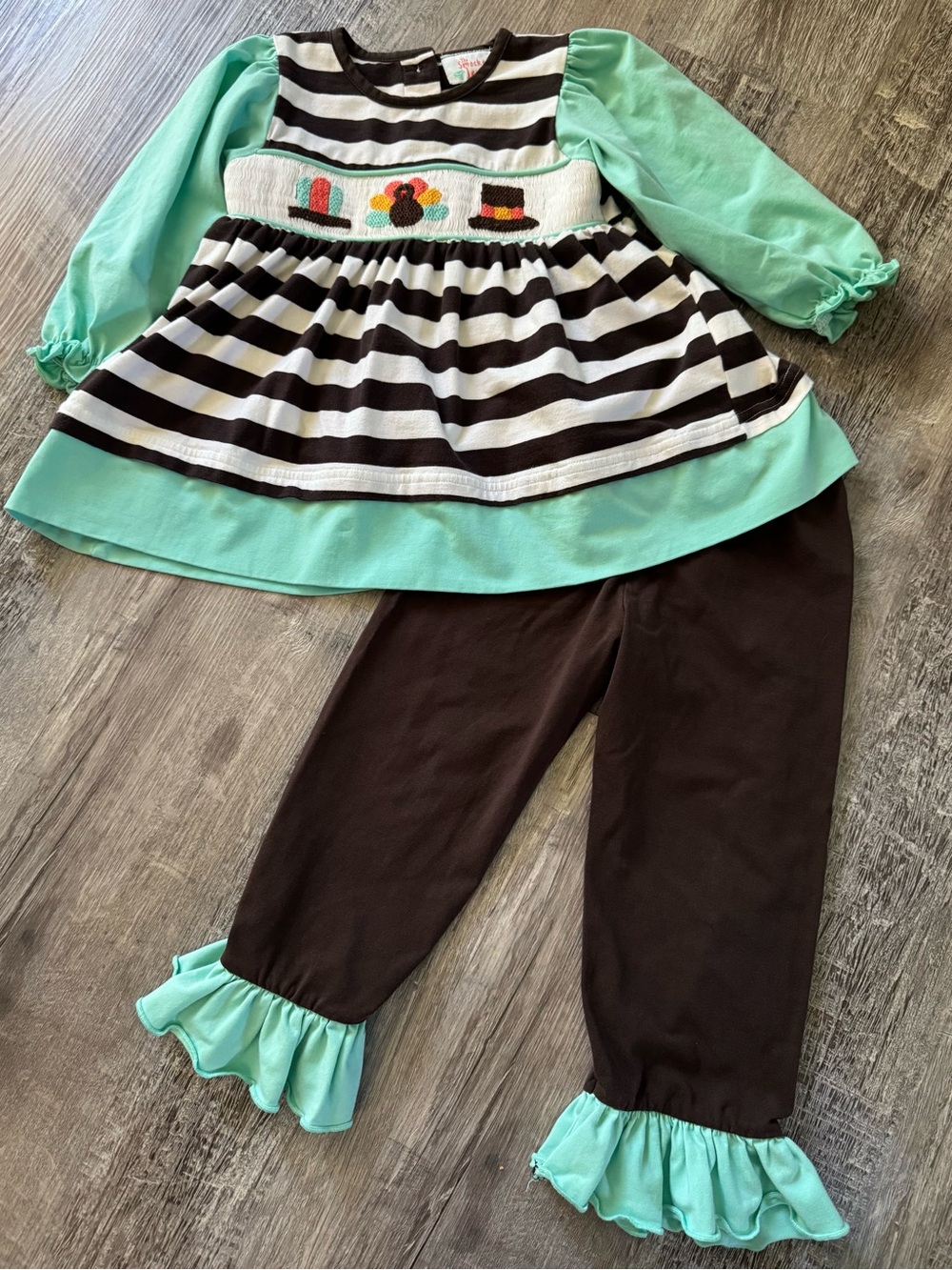 Thanksgiving Turkey Smocked Outfit